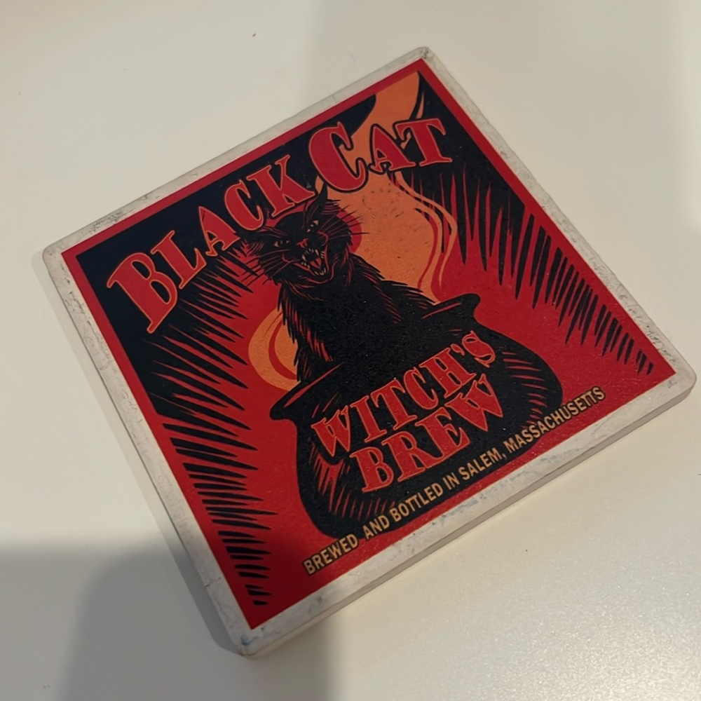Rare black cat coaster